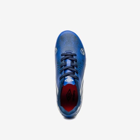 Chuteira Campo Umbro Orbit Infantil [Cor: Azul E Marinho - Tamanho: 33]